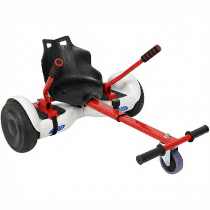 Hoverboard Seat Attachment Go-Kart,Fits 6.5" 8"10" Hoverboards,Sturdy Adjustable Off-Road Frame,Hover Cart for Family Fun,not include Hoverboard,Red image 2