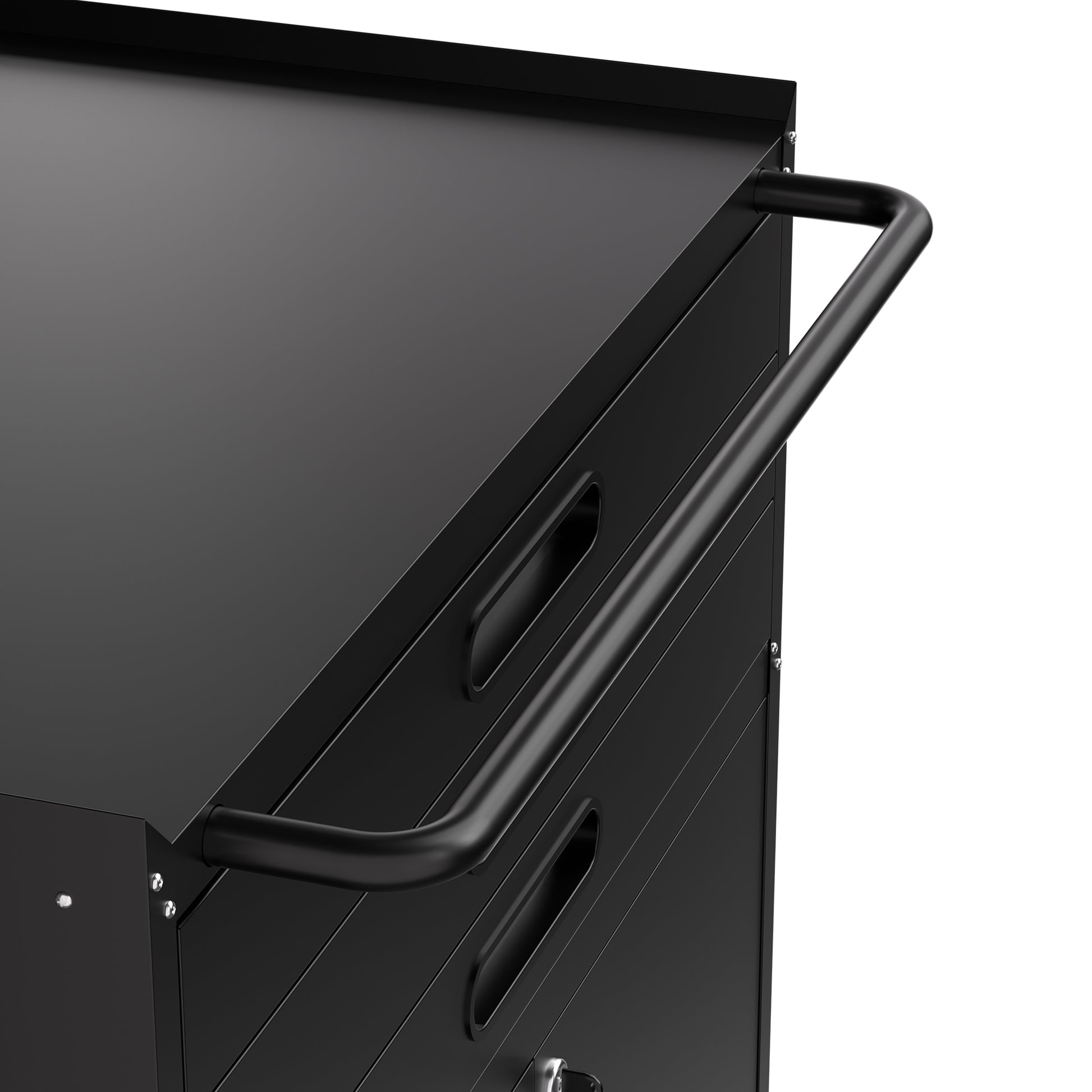 34.3" Rolling Metal Tool Cabinet - Heavy Duty Garage Storage with Lockable Doors & 3 Drawers, Mobile Workbench Organizer for Garage, Workshop, Home image 4