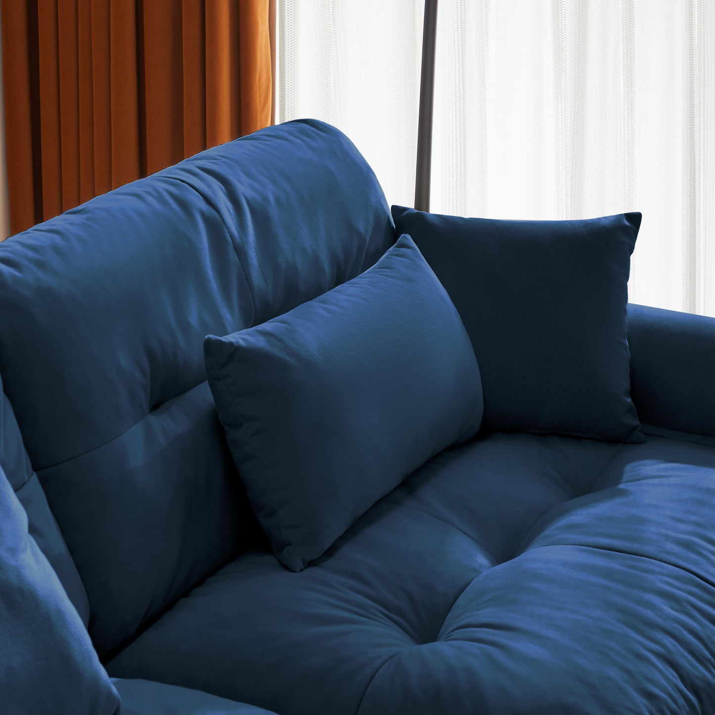 Milano Sofa LSF W/3 pillows - blue image 6