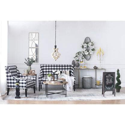 Farmhouse Chandeliar, Distressed White Pendant French Country Wood Chandelier for Living Room Foyer, Bulb Not Included image 5