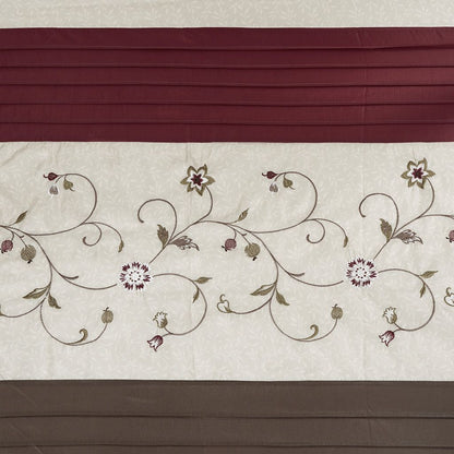 Faux Silk Embroidered Floral Shower Curtain image 4