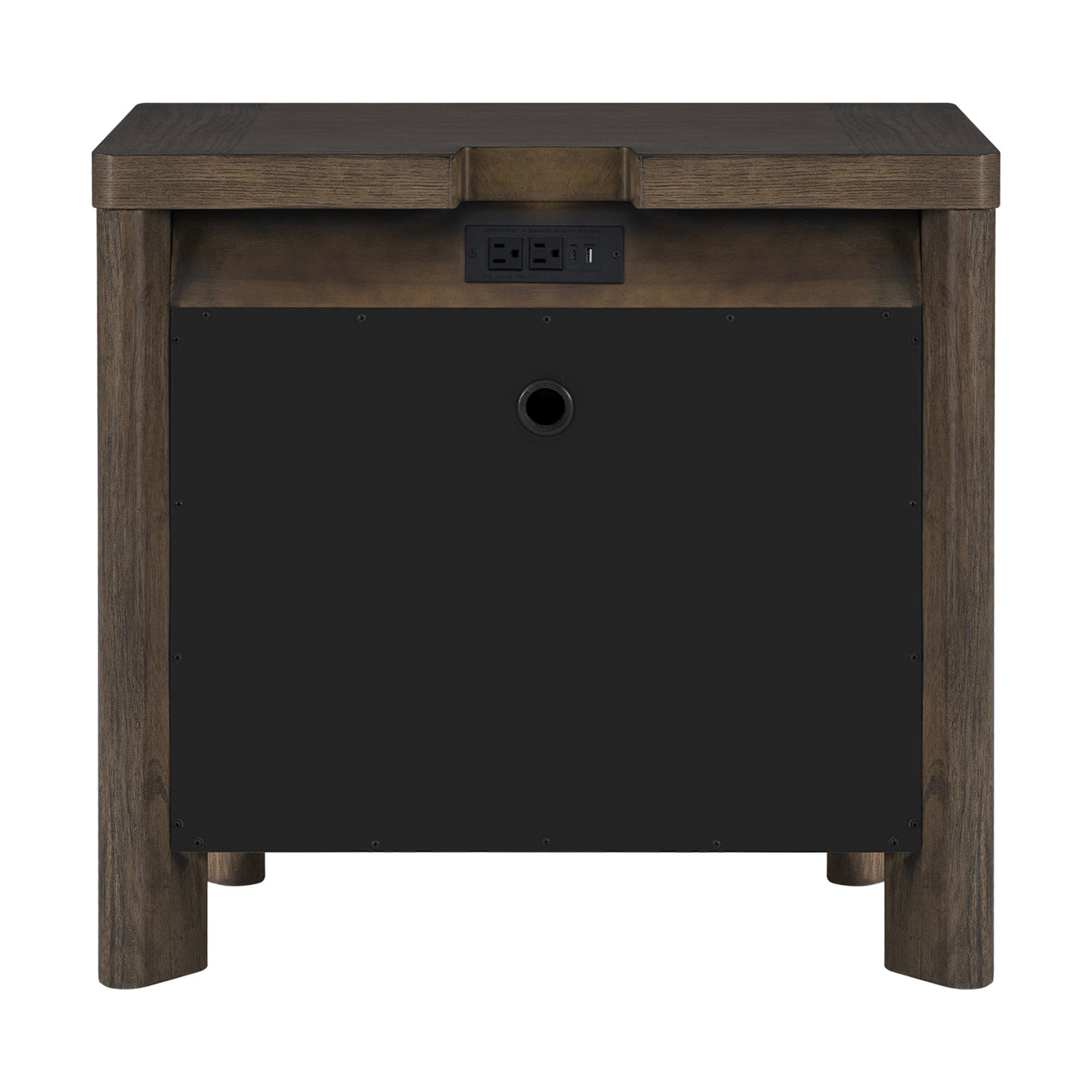 Dark Oak 3-Drawer Nightstand with USB image 7