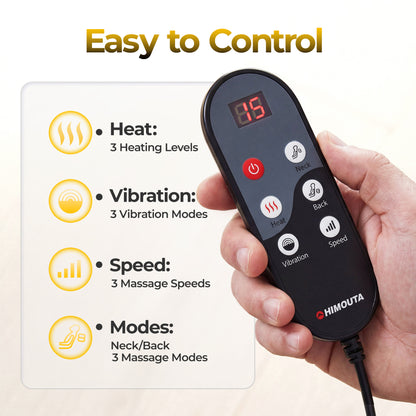 Massage Chair Pad, 3-in-1 Shiatsu Neck and Back Massager Cushion with Heat, Adjustable Height & Intensity, Full Body Massage Pad for Recliner and Sofa, Fathers Day Dad Gifts image 4