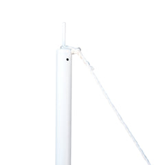 Outsunny Sun Sail Shade Canopy Adjustable Installation Pole/Pipe Kit White
