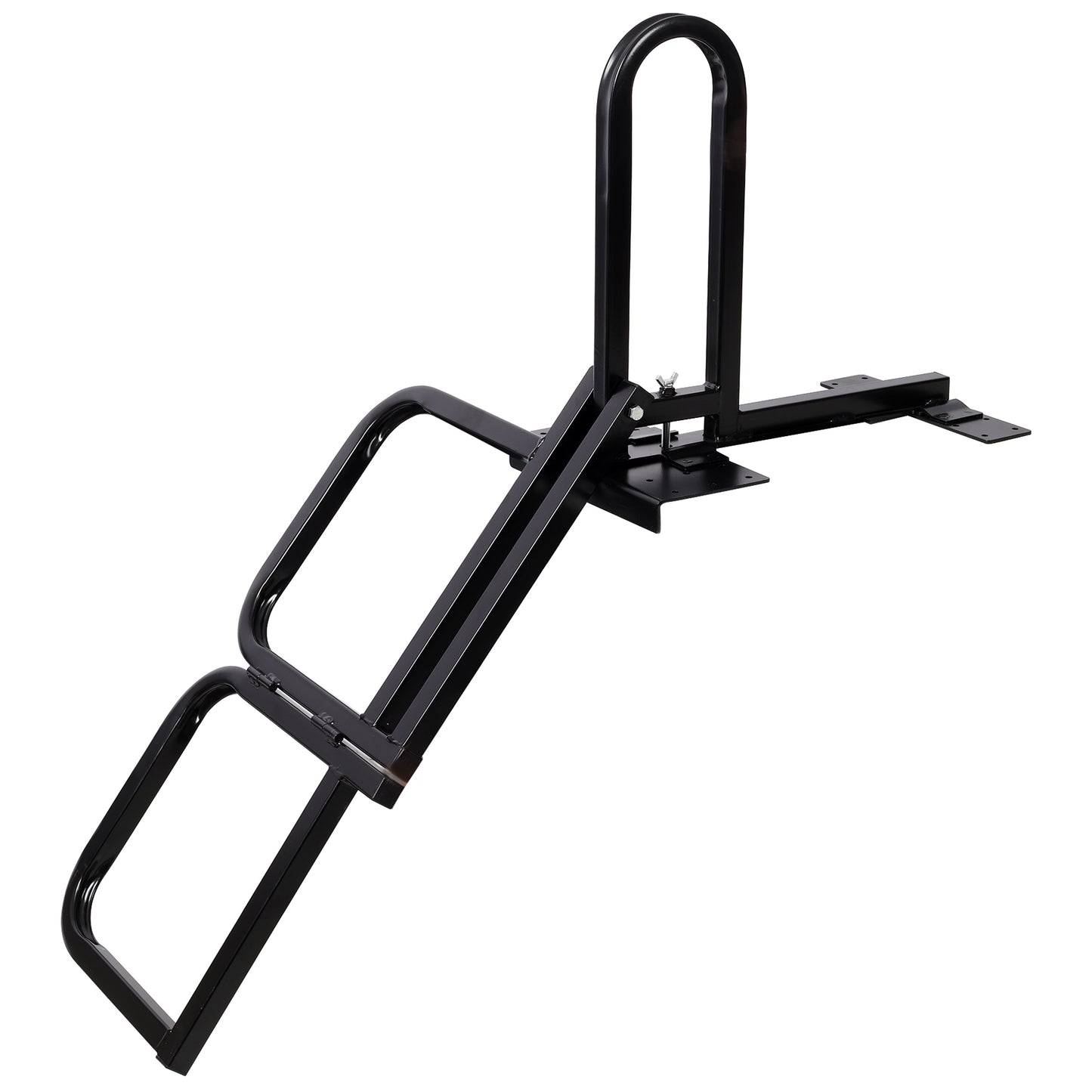 Foldable Pickup Truck Tailgate Two-Step Ladder - Universal Fit. Drilling Hex Screws for Easy Install. Load Capacity: 300 LBS. Serves To Secure Items In Truck Bed image 4