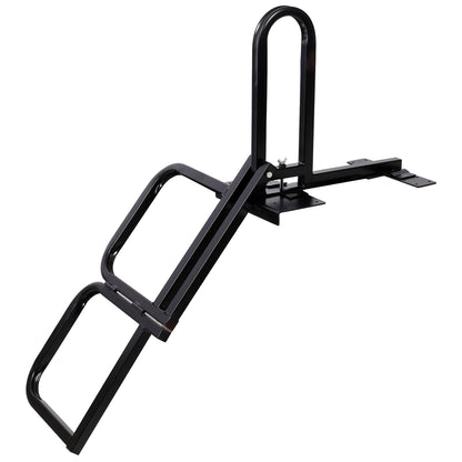 Foldable Pickup Truck Tailgate Two-Step Ladder - Universal Fit. Drilling Hex Screws for Easy Install. Load Capacity: 300 LBS. Serves To Secure Items In Truck Bed image 4