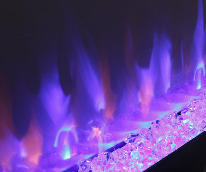 Smart 50" WiFi-Enabled Electric Fireplace Heater, Recessed in-Wall and Wall-Mounted image 8