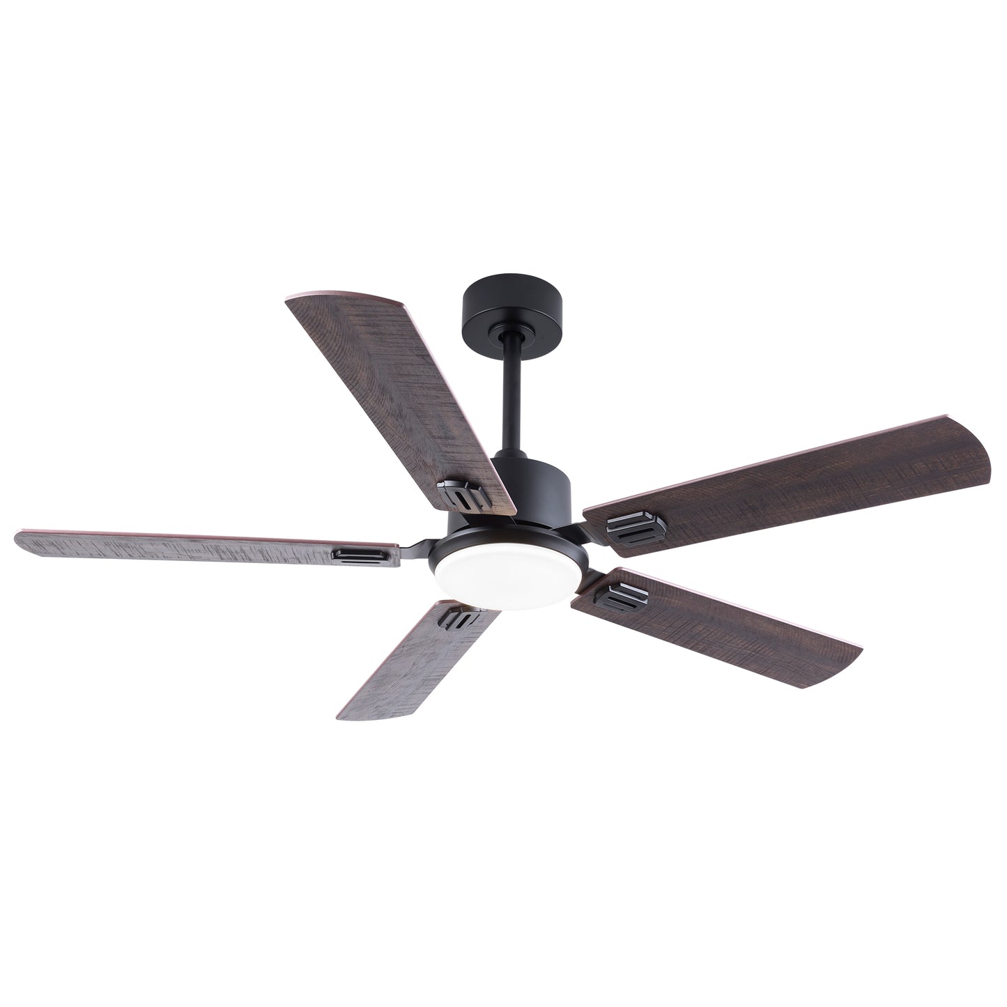 52 inch Black Ceiling Fans with Lights and Remote, Indoor/Outdoor Modern Ceiling Fan for Bedroom Living Room Patio, 6 Speed Reversible Quiet DC Motor, 3 CCT, Dual Finish Blades image 6