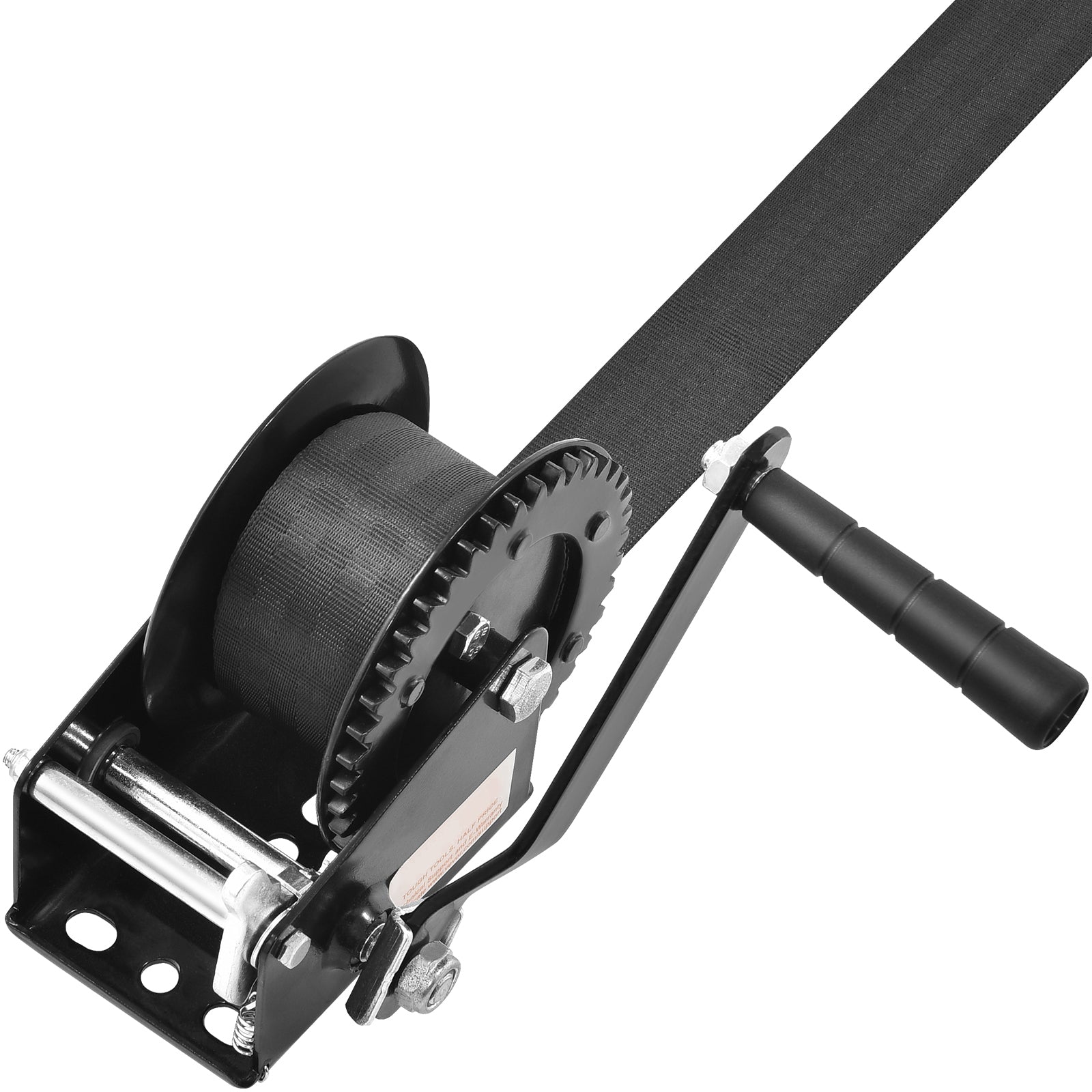Hand Winch, 1200 lbs Pulling Capacity, Boat Trailer Winch Heavy Duty Rope Crank with 23 ft Polyester Strap and Two-Way Ratchet, Manual Operated Hand Crank Winch for Trailer, Boat or ATV Towing image 7