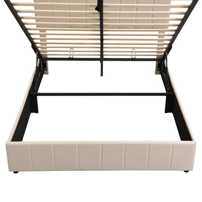 Queen size Upholstered Platform bed with a Hydraulic Storage System - Beige(OLD SKU: LP000211AAA) image 12