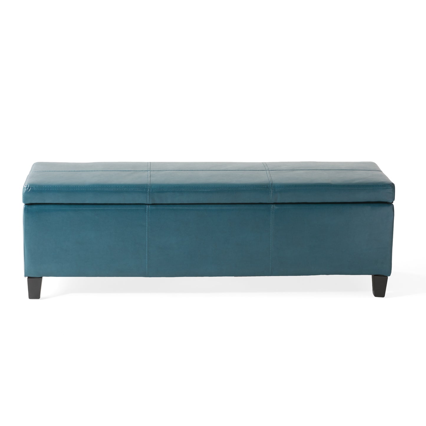 Upholstered PU Leather Storage Ottoman, Solid Wooden Legs (old sku 57742.00TEL) image 5