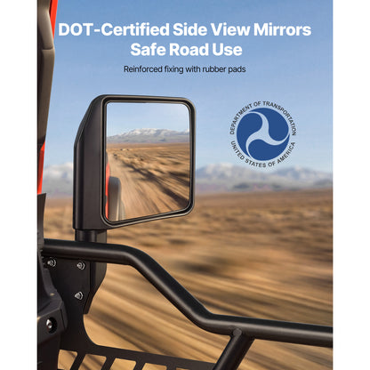 Jeep Tube Doors, 4-Door, Compatible with 2007-2018 Jeep Wrangler JK JKU Unlimited, Steel Off Road Front & Rear Tubular Half Doors with DOT Certified Side View Mirrors, Storage Bag & Rubber Pads image 12