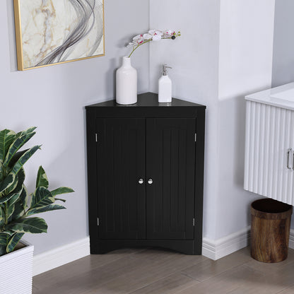 sideboard cabinet,corner cabinet,Bathroom Floor Corner Cabinet with Doors and Shelves, Kitchen, Living Room,Free Standing Storage Cabinet for Bathroom image 2