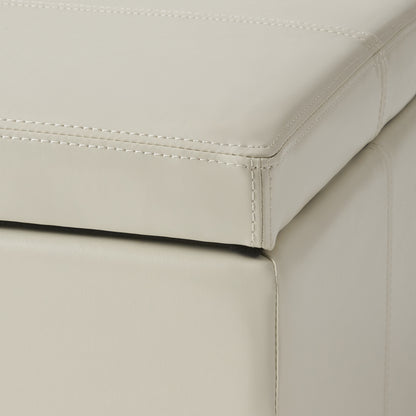 Upholstered PU Leather Storage Ottoman, Solid Wooden Legs (old sku 57742.00IVY) image 8