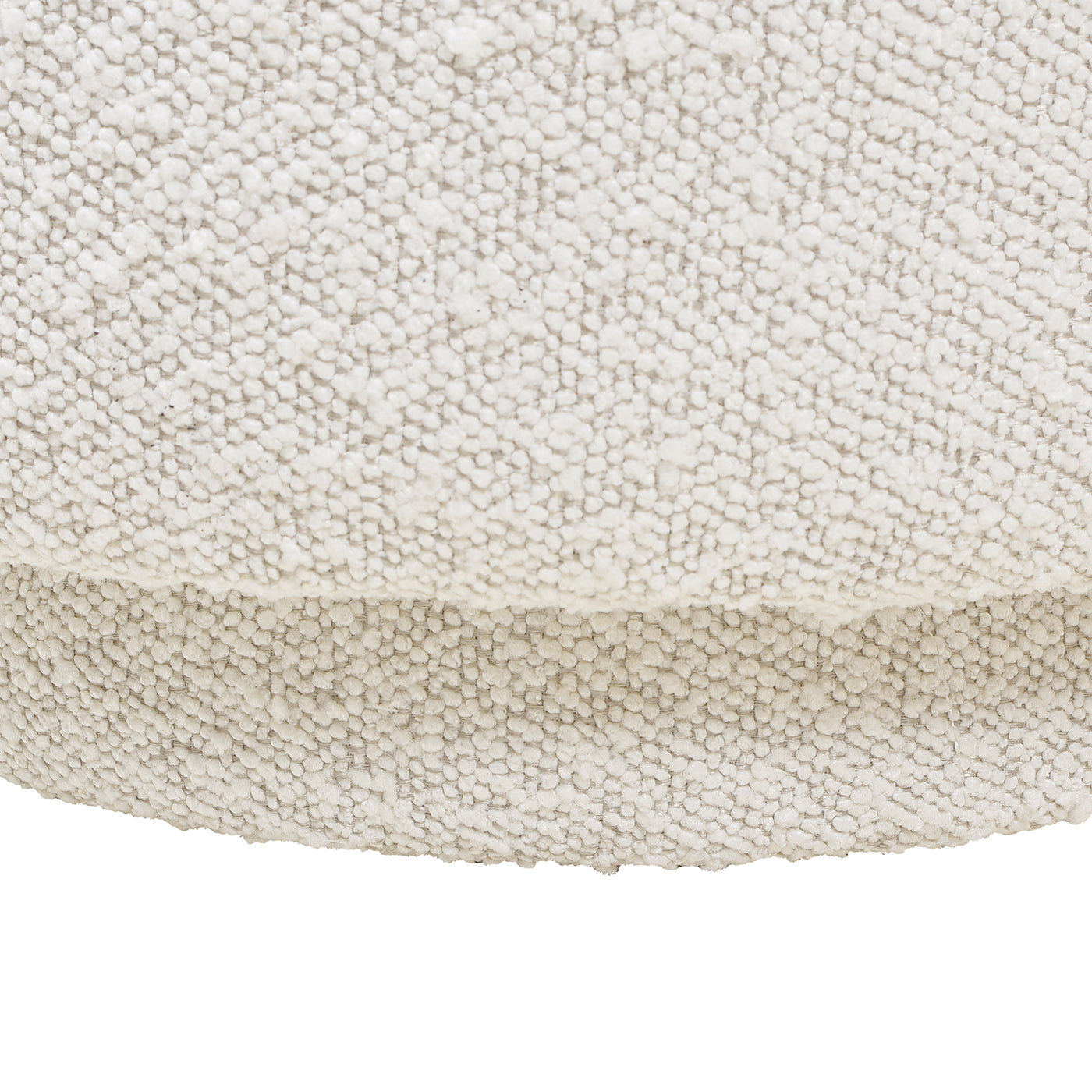 Fuji 15" Mushroom Footstool Ottoman, Ivory White Boucle image 6