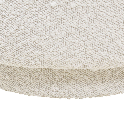 Fuji 15" Mushroom Footstool Ottoman, Ivory White Boucle image 6