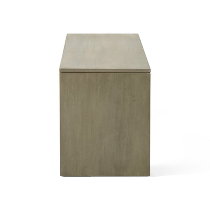 Acacia Wood Dining Bench, Light Gray Oak image 5