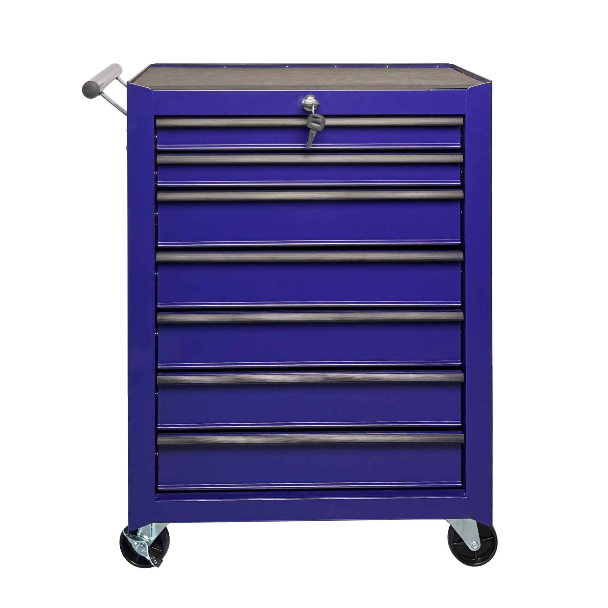 Rolling Metal Tool Chest with 7 Drawers, 20" 7-Drawer Tool Chest Cabinet with Ball Bearing Drawer Slides, Steel Tool Storage Box Organizer -PURPLE image 1
