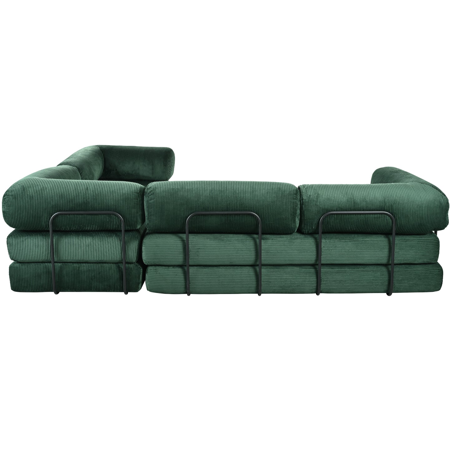 U_Style L-Shaped Modular Sofa Bed in Corduroy Fabric, Ideal for Living Rooms and Apartments(old sku:WY000463AAC) image 10
