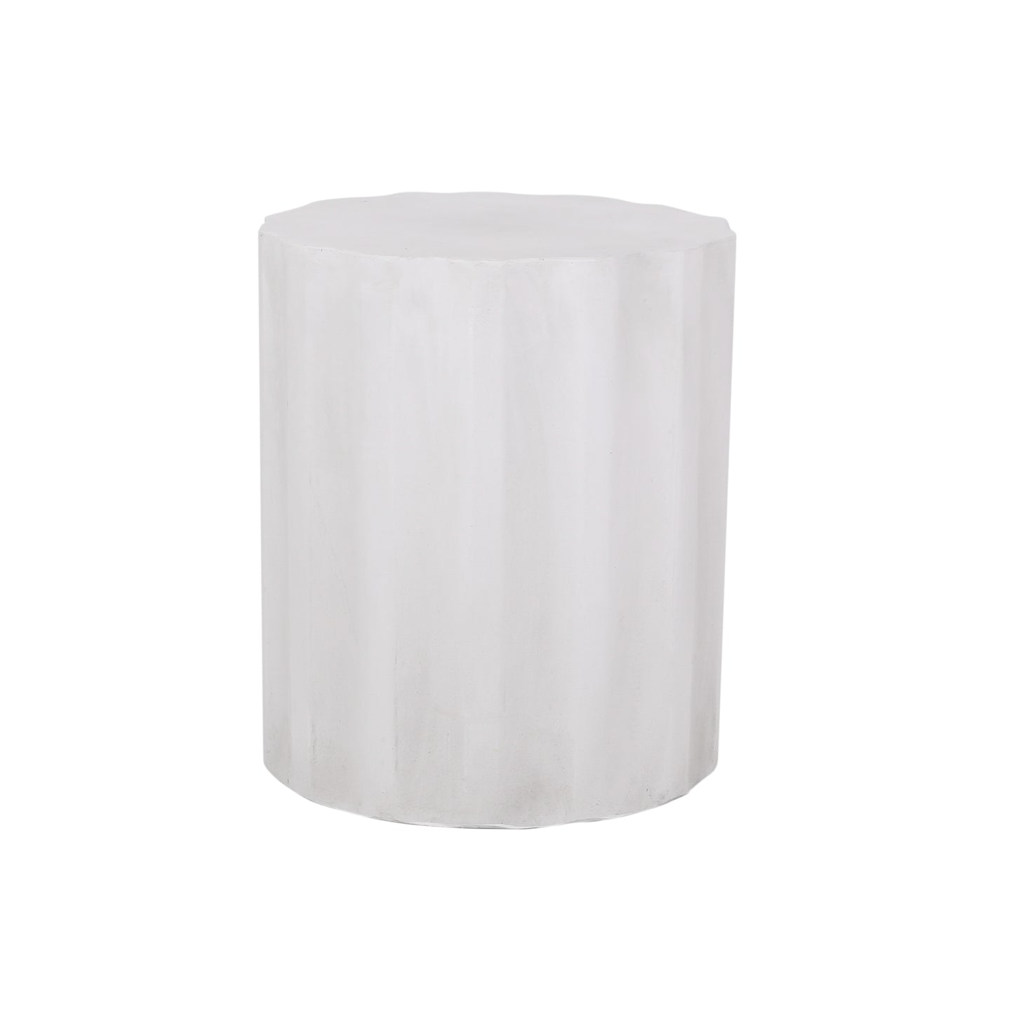 Outdoor LightWeight Concrete Side Table,Antique White End Talbe image 2