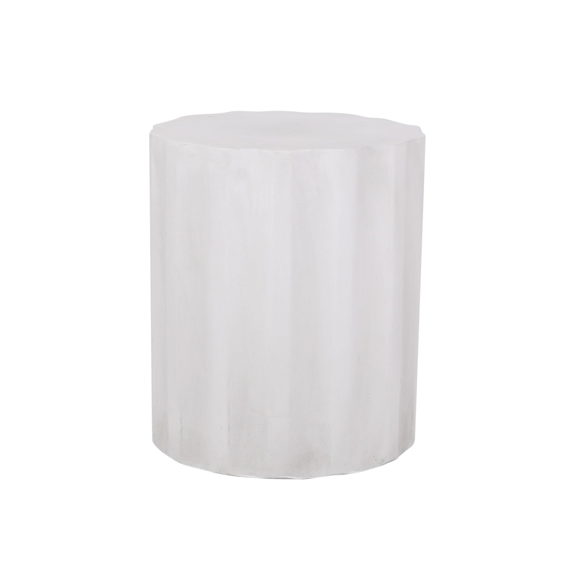 Outdoor LightWeight Concrete Side Table,Antique White End Talbe image 2
