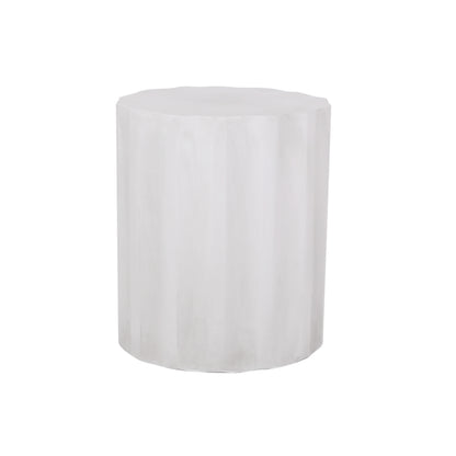 Outdoor LightWeight Concrete Side Table,Antique White End Talbe image 2