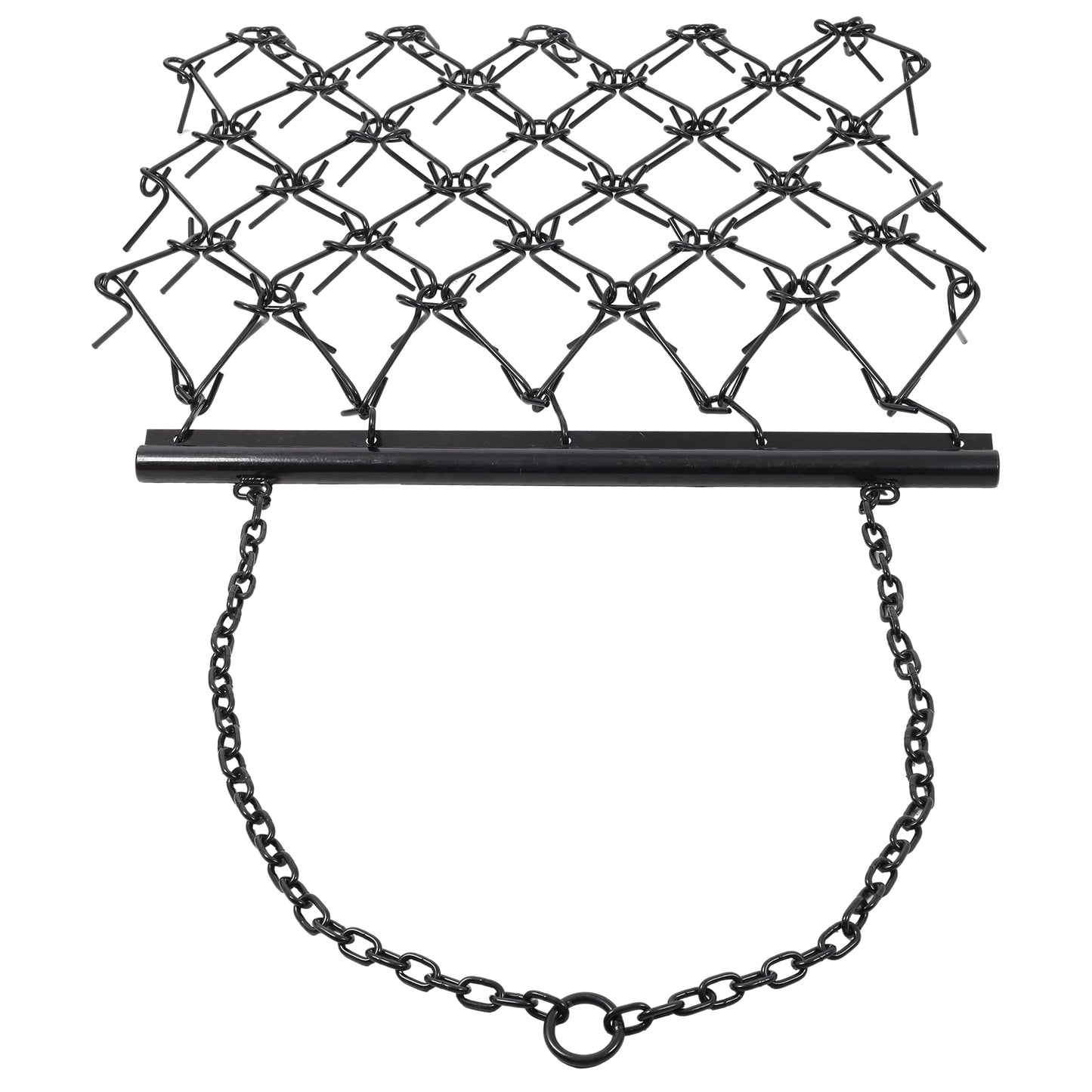 4FT Heavy-Duty Steel Drag Harrow,Field Leveling Chain Rake,Compatible with ATV UTV Compact Utility Tractors,Black Coated Durable Construction image 5