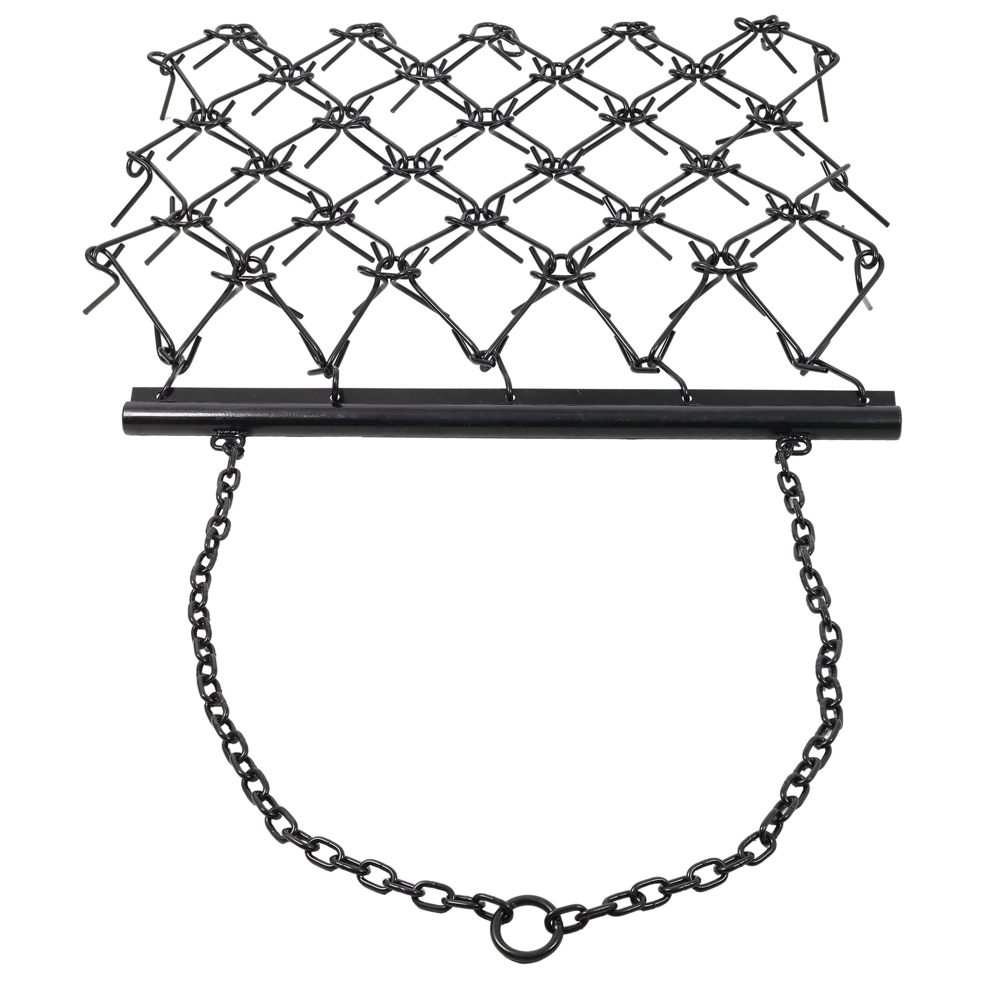 4FT Heavy-Duty Steel Drag Harrow,Field Leveling Chain Rake,Compatible with ATV UTV Compact Utility Tractors,Black Coated Durable Construction image 5