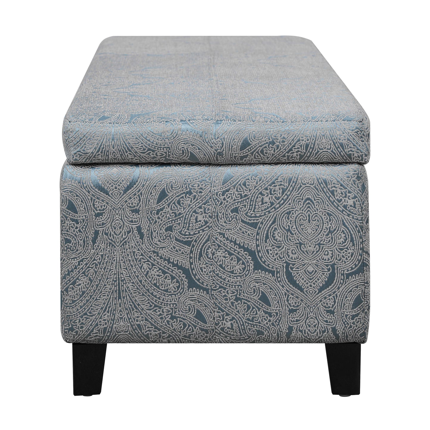 Indoor Jacquard Storage Ottoman Bench - Upholstered Entryway Bench with Hidden Storage, 300lbs Weight Capacity for Living Room, Bedroom & Hallway image 12