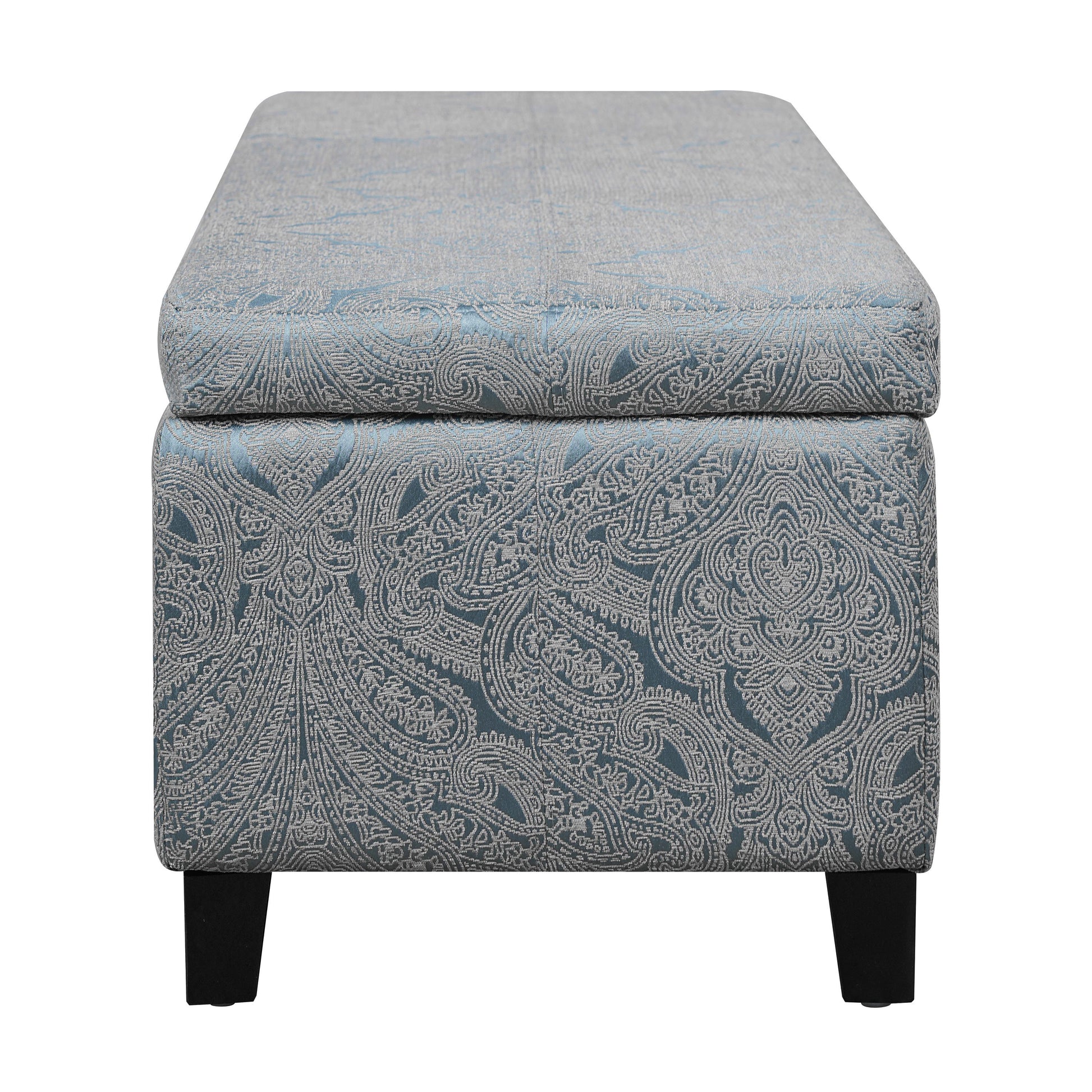 Indoor Jacquard Storage Ottoman Bench - Upholstered Entryway Bench with Hidden Storage, 300lbs Weight Capacity for Living Room, Bedroom & Hallway image 12