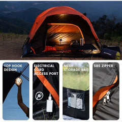 Camping Tent 2/3/4 Person, Waterproof Windproof Double Layer with Rainfly, Easy Setup for Backpacking, Hiking, Mountaineering, Outdoor