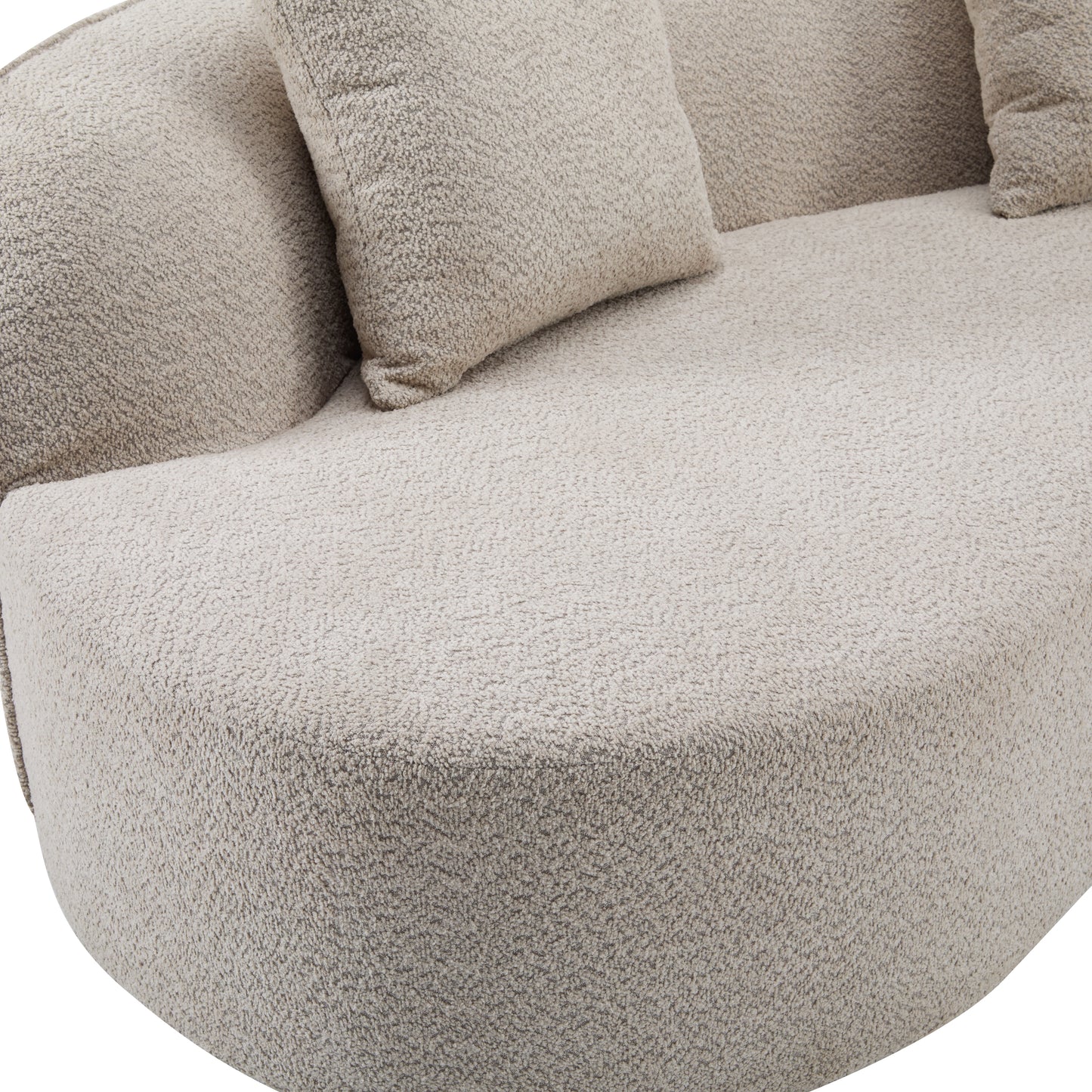 126" Curved Sectional Sofa (Almond-D28 Full Foam) image 10