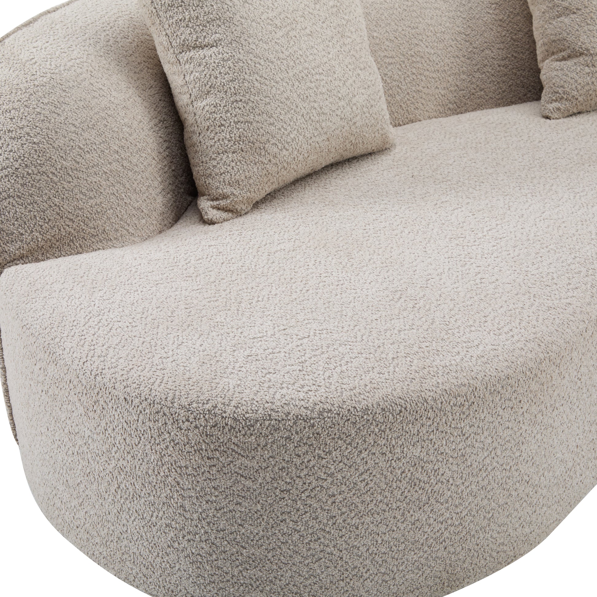 126" Curved Sectional Sofa (Almond-D28 Full Foam) image 10