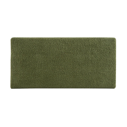 Storage Ottoman with Flip-Top Lid, Easy Assembly, Boucle Fabric & Rubber Wood Legs, Retro Green image 11