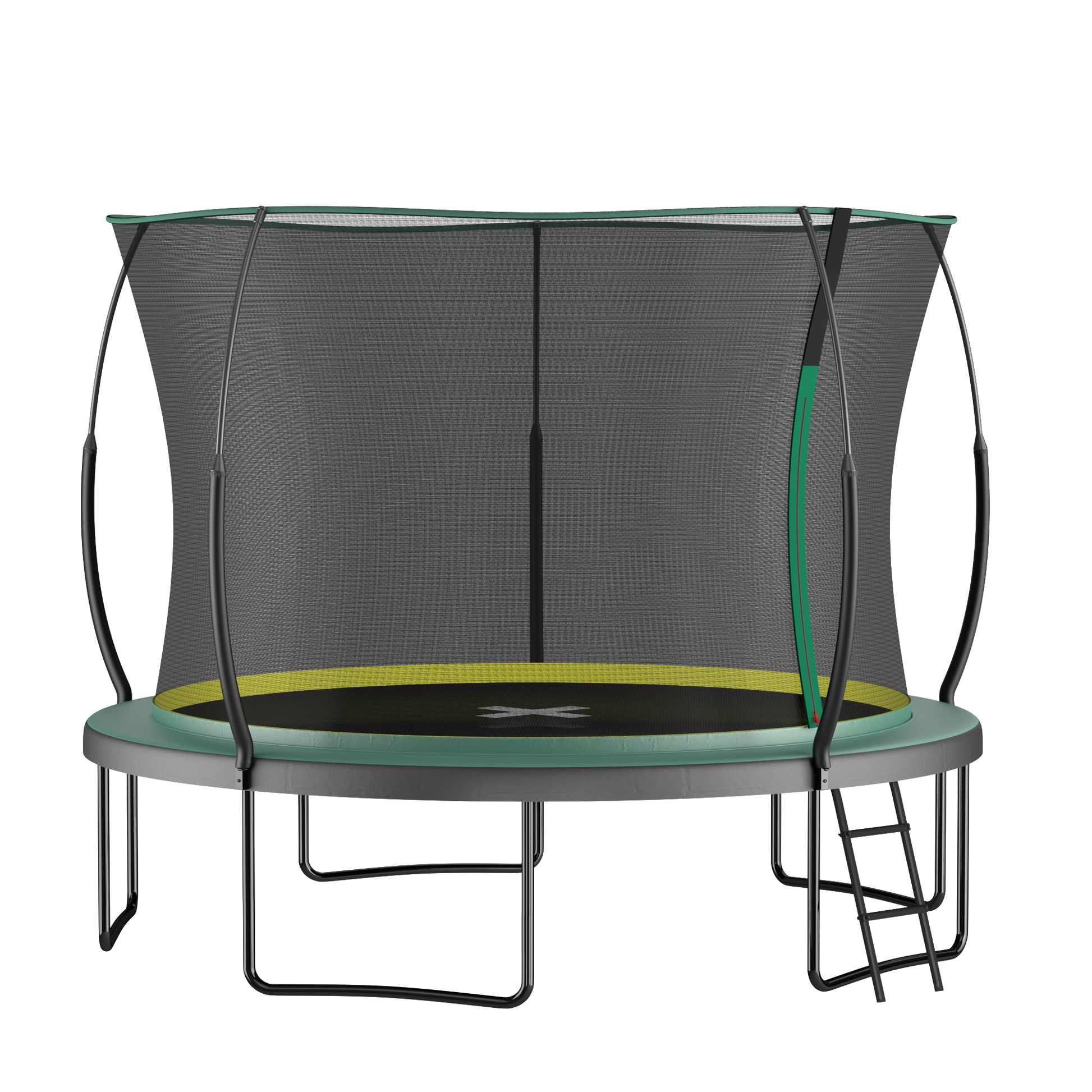 YC 12FT Springfree no Gap Trampoline- Green image 1
