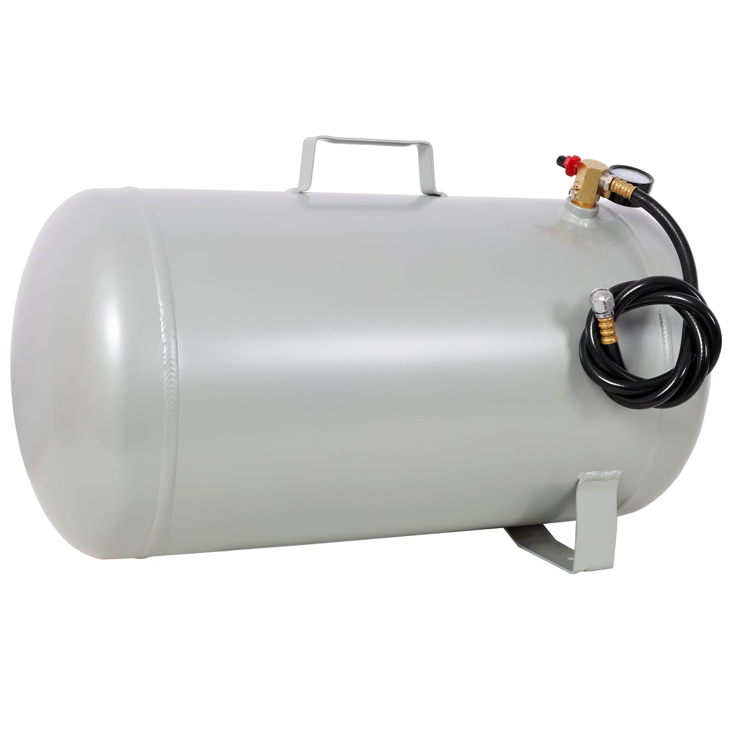 Portable11 Gallon Aluminum Air Tank, Lightweight Durable Air Compressor Tank with Pressure Gauge, Safety Valve and 47 Inch Hose for Easy Tool Connection image 1