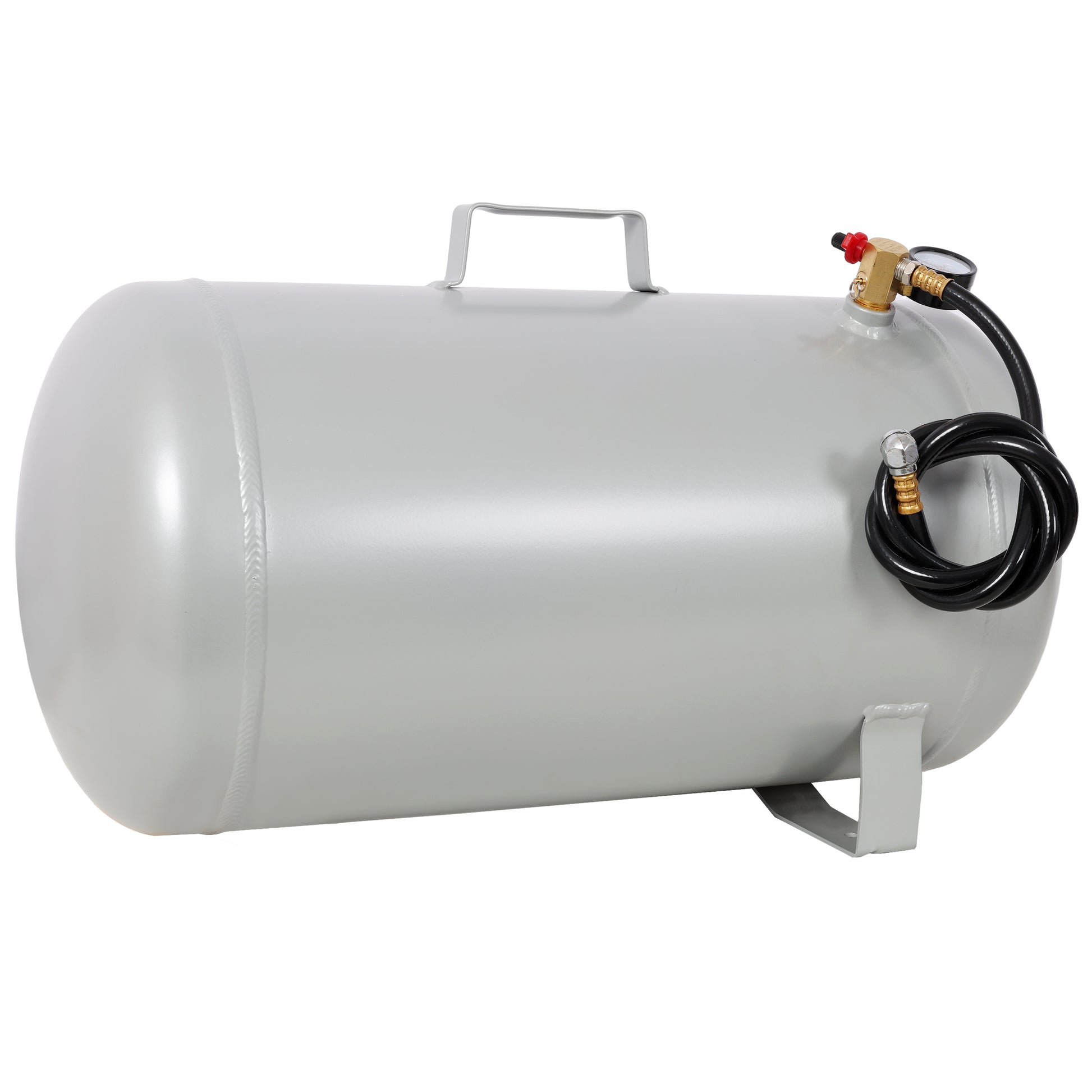 Portable11 Gallon Aluminum Air Tank, Lightweight Durable Air Compressor Tank with Pressure Gauge, Safety Valve and 47 Inch Hose for Easy Tool Connection image 1