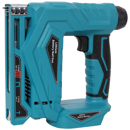 2-in-1 Cordless Brad Nailer & Narrow Crown Stapler, Compatible with Makita 20V MAX Battery, Battery Powered Nail Gun with Safety Lock, Professional Woodworking DIY Fastening Tool, Tool Only image 7