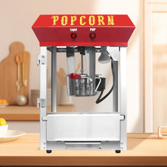 Kaitu Bar Style Popcorn Machine, 6-Ounce Popcorn Maker Popper, Red