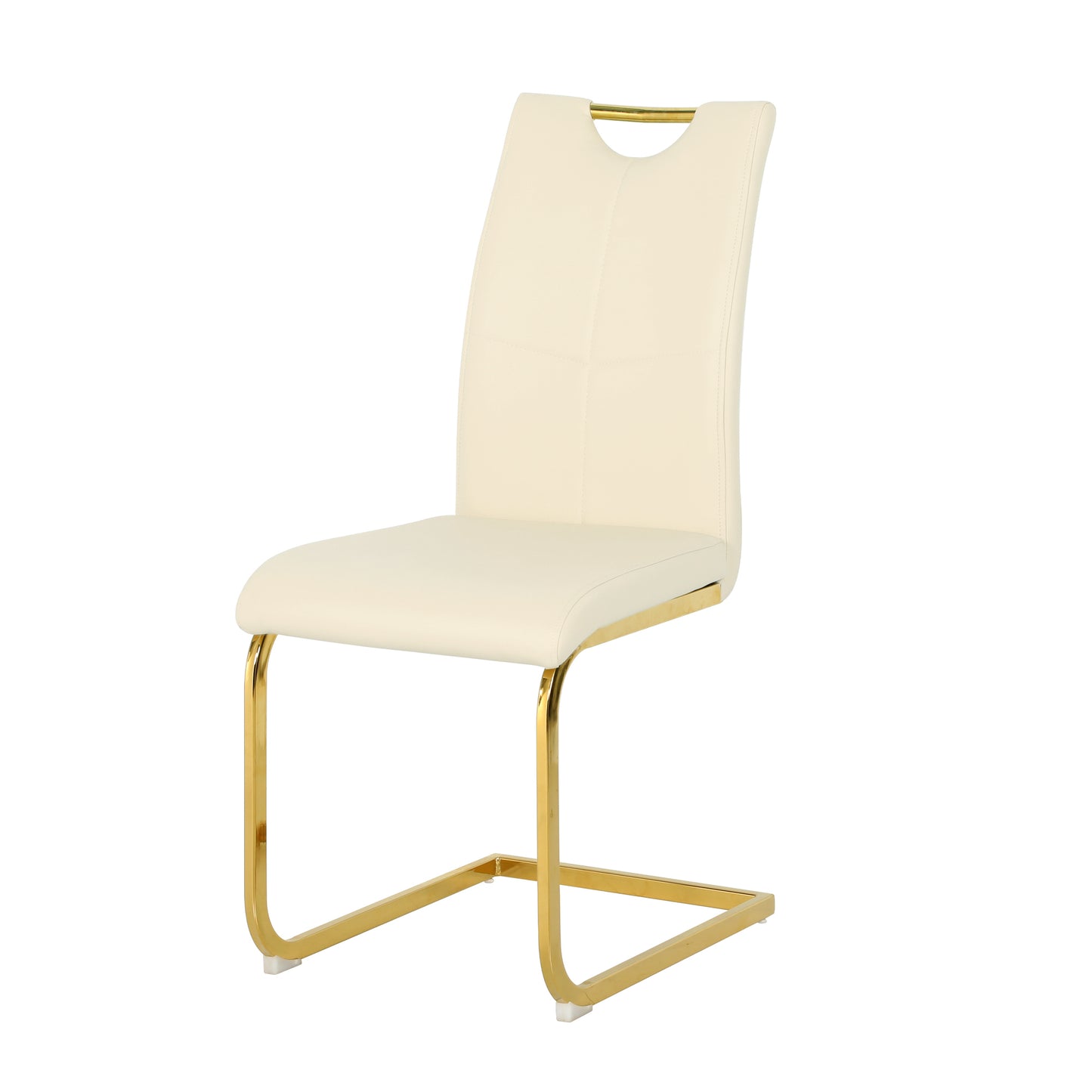 Modern PU dining chair Living room chair Upholstered chair, gold metal chair leg design, kitchen, living room, bedroom, dining room side chair (Set of 2) image 3