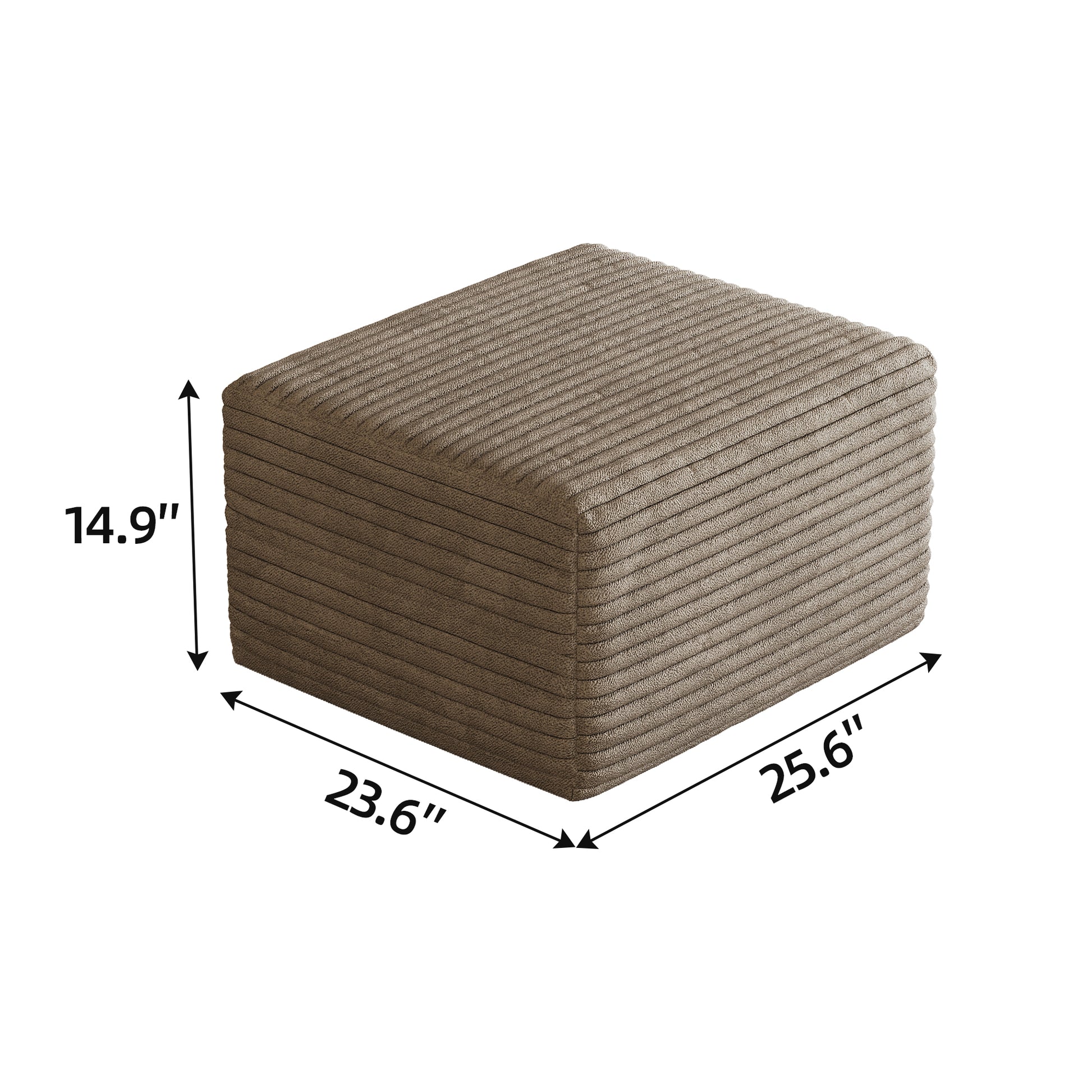 Sofa ottoman,No Assembly Required,Camel(Plush Corduroy Fabric) image 5