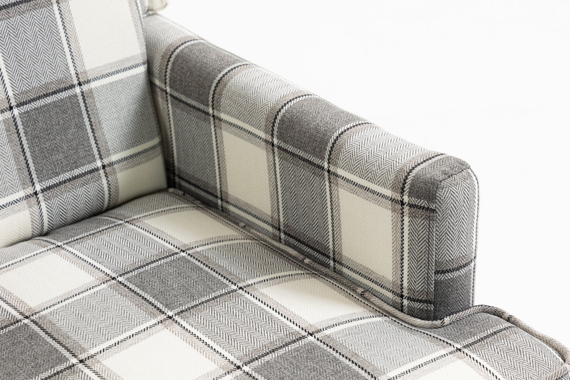 Upholstered Accent Chair, Vintage Armchair with Grey Linen Fabric and Nailhead Trim for Living Room image 5