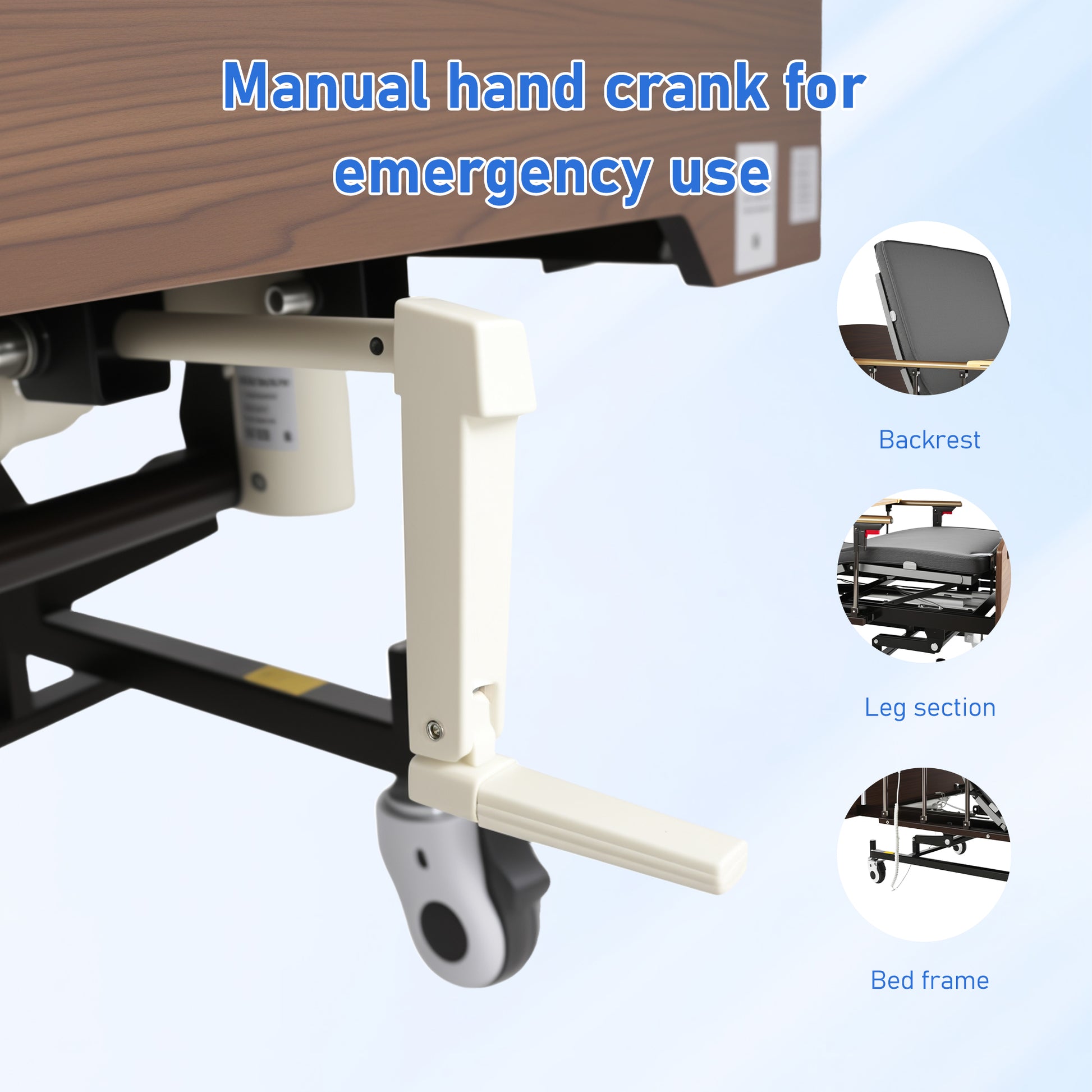 High-density air fiber mattress on electric bed frame