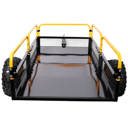 Heavy-Duty Tow-Behind Dump Cart 1000 lbs Load Capacity for ATV UTV Lawn Mower Tractor Yard Garden Farm Hauling image 9