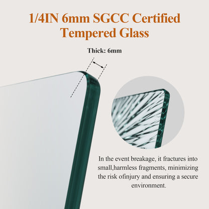 56-60" W * 76" H Stainless Steel Round Tube Frameless Single Sliding Shower Door, 1/4"-thick (6mm) SGCC Clear Tempered Glass Door, Reversible Installation, Matte Black image 2