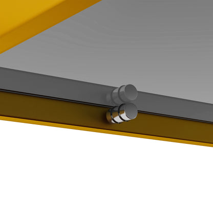 Rectangle Coffee Table with Gray Tempered Glass top and Golden Legs, Modern Table for Living Room image 9