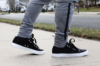 Fear0 NJ Simple Black/White Skateboard Gum Grip Skateboard Canvas Sneakers Men image 7