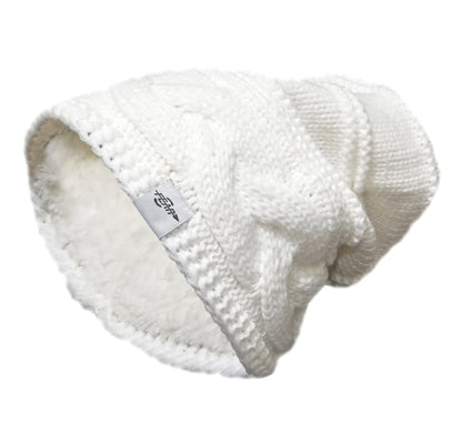 Fear0 NJ Warmest Fleece Insulated Lining Knit Cable Slouch Baggy Beanie Hat Women image 5