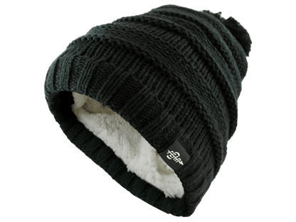 Fear0 NJ Warmest Plush Insulated Black Knit Cable Toddler/Girls/Kids Beanie Hat image 1