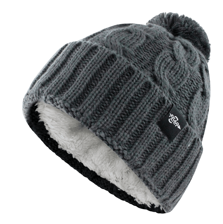 Fear0 NJ Warmest Plush Insulated Lining Knit Cable Cuff Fold Beanie Hat Women image 4